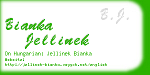 bianka jellinek business card